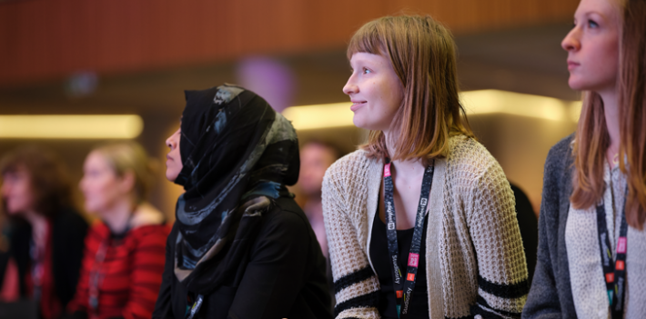 Delegates listening to speaker at Digifest