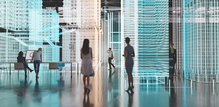 Image of a futuristic campus